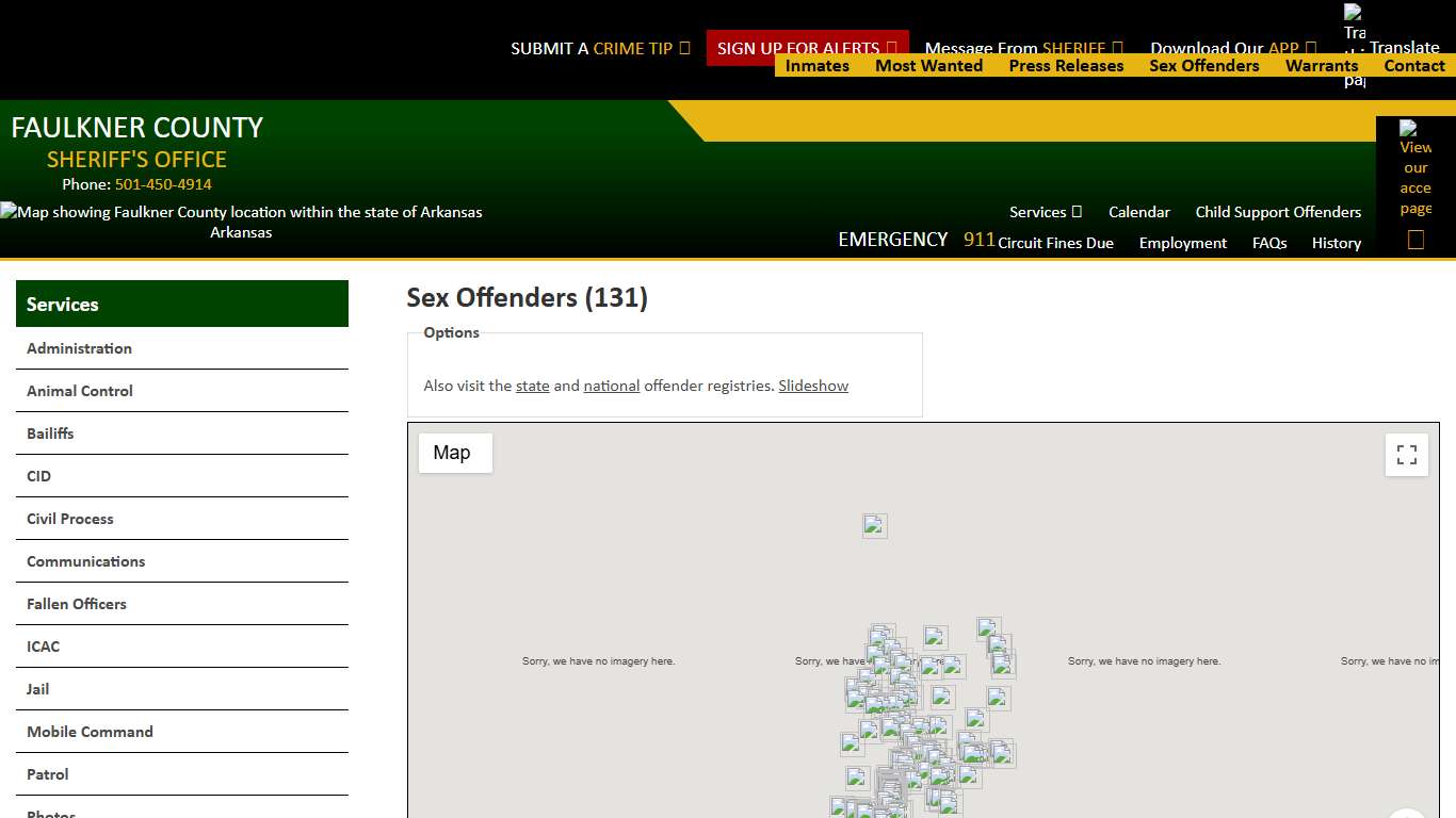 Sex Offenders - Faulkner County Sheriff's Office